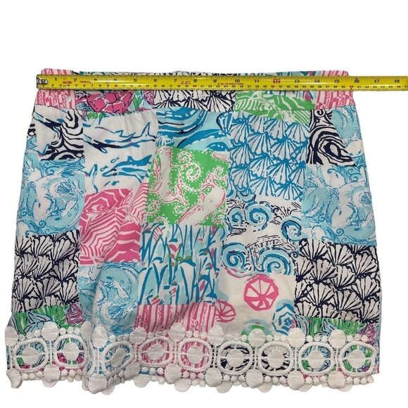 LILLY PULITZER‎ Sea Life Skort Size 4 Multicolor Mini Pockets Venice Lace #80502 - Picture 11 of 15